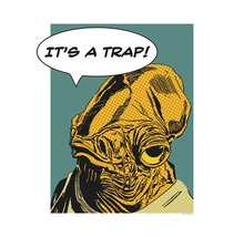 Graficul amiralului Ackbar cu citatul: Este o capcană