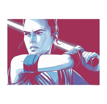 Ilustrație cu Rey cu sabie laser
