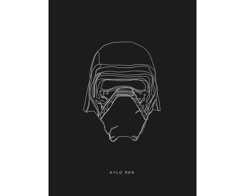 Mască Kylo Ren ca desen liniar