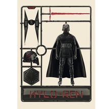 Kit model Kylo Ren cu figurină, sabie laser și navă spațială