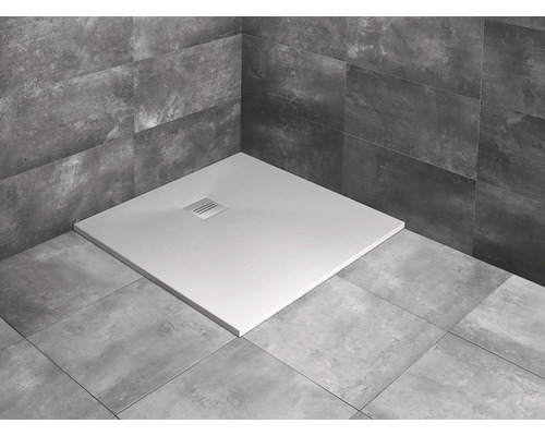 Cădiță de duș pătrată Radaway Kyntos C 80x80x3 cm compozit alb HKC8080-04