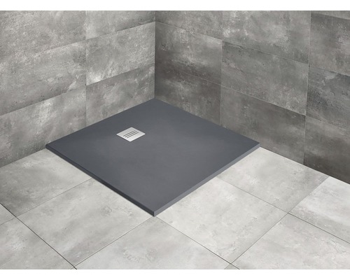 Cădiță de duș pătrată Radaway Kyntos C 90x90x3 cm compozit antracit HKC9090-64