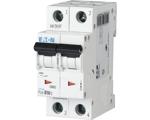 Disjunctor electric modular Eaton xPole 2P 10A 6kA, curbă C | HORNBACH
