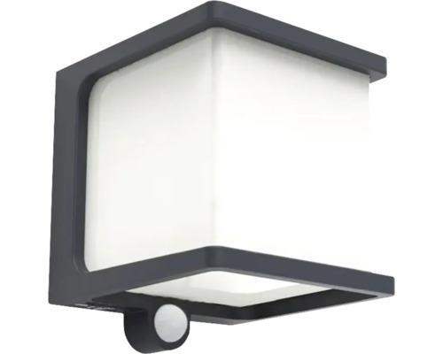 Lampă solară cu LED Lutec Doblo 500 lumeni 4000K, senzor de mișcare, aluminiu Lampa de perete cu senzor de mișcare pentru exterior