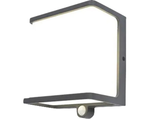 Lampă solară cu LED Lutec Doblo 1000 lumeni 4000K, senzor de mișcare, aluminiu Lumină de perete cu senzor de mișcare