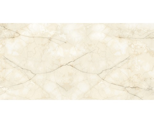 Gresie exterior / interior porțelanată glazurată Oda Beige Glossy 60x120 cm