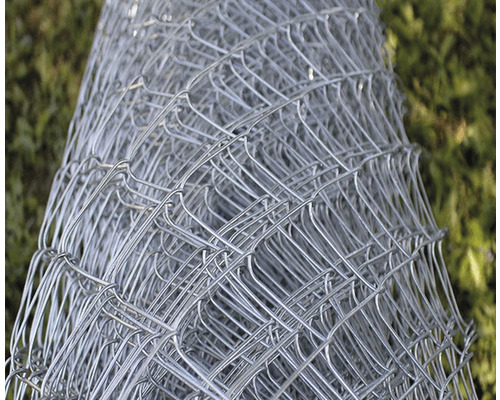 Plasă gard împletită zincată 1,2x10 m 2,2 mm argintiu