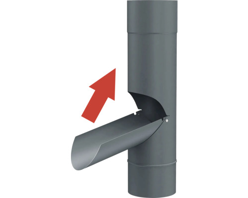 Clapetă pentru țeavă de ploaie pentru prelevarea apei cu săgeată roșie