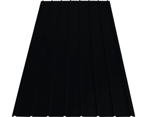 Tablă cutată Bravo H12 2000x1420x0,5 mm negru lucios Foaie trapezoidală pentru acoperiș