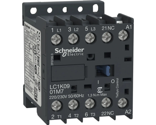 Contactor modular Schneider TESYS K 3P 9A, pentru tablouri electrice buc