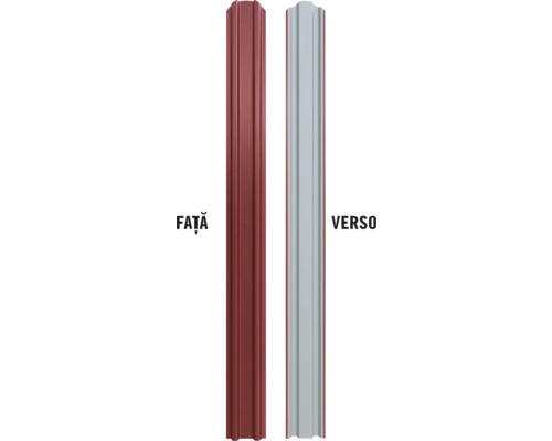 Fața și spatele unui stâlp de gard