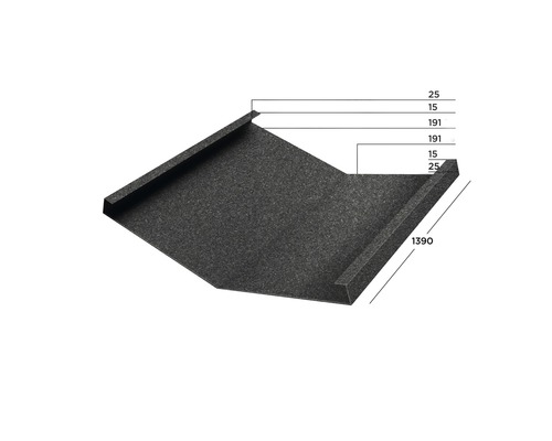 Desen tehnic al unei dolii de acoperiș cu dimensiuni