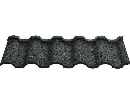 Țiglă metalică Novatik Natura Wood 1320x415 mm Dark Moon Țiglă metalică cu design ondulat