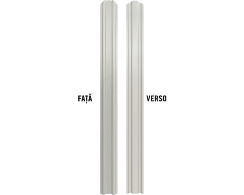 Două muluri decorative albe, față și verso