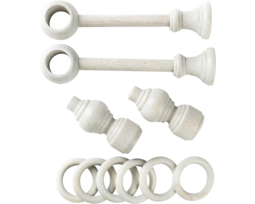 Set accesorii bară perdea cu suporturi și inele