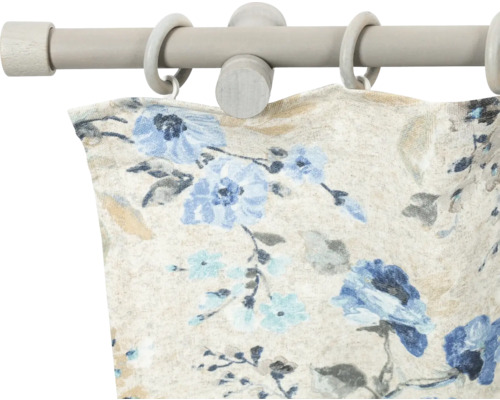 Bară de perdea cu draperie cu model floral