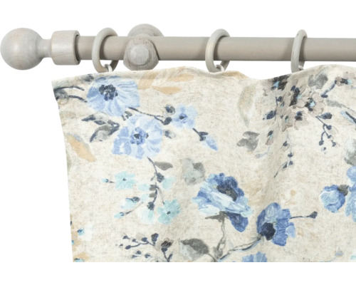 Bară de perdea cu model floral și inele