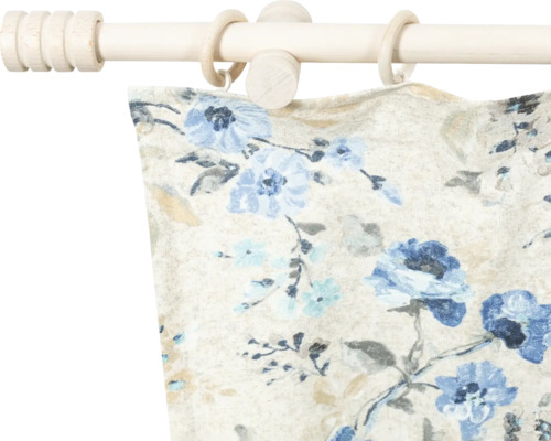 Bară de perdea cu draperie florală