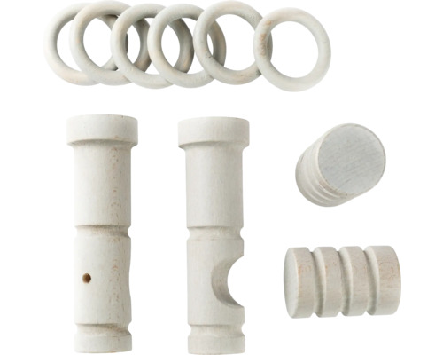 Set accesorii bară perdea cu inele și suporturi