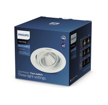 Spot LED încastrat Pomeron 3W 200 lumeni, 2700K variabil, Ø90 mm, alb