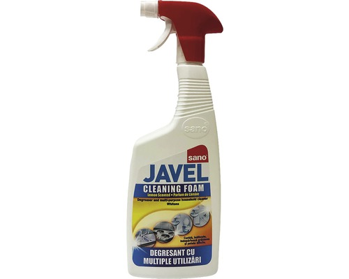 Soluție curățat antigrăsime Sano Javel 750ml Spumă de curățare Sano Javel în sticlă cu pulverizator