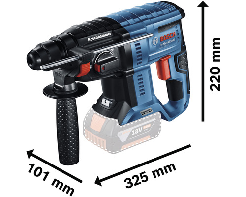 Ciocan rotopercutor Bosch cu dimensiunile 325 mm x 101 mm x 220 mm