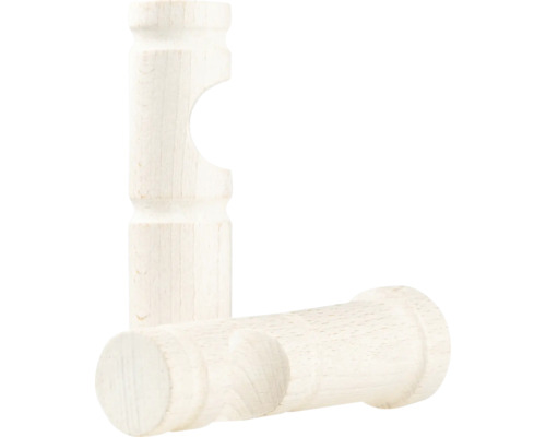 Două suporturi de lemn pentru bare de perdele