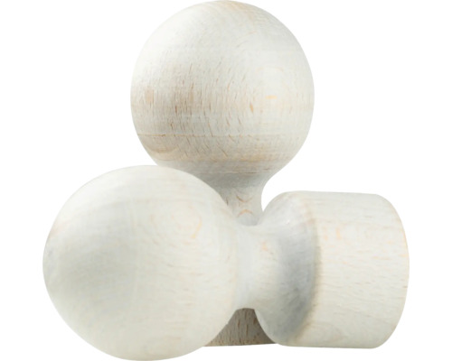 Capăt decorativ pentru bară de perdea din lemn