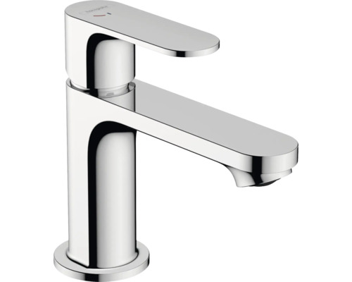 Baterie lavoar monocomandă hansgrohe Rebris S 80 crom, fără ventil scurgere Baterie monocomandă lucioasă pentru lavoar din metal