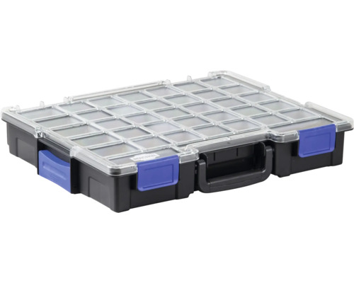 Cutie sortiment cu capac transparent și compartimente
