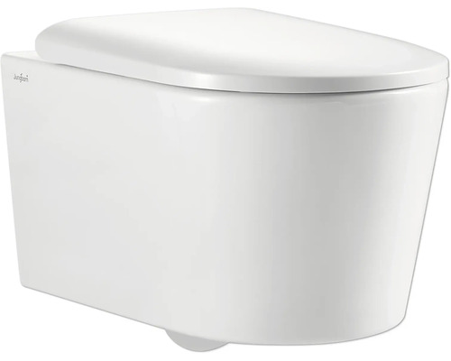 Vas WC suspendat Jungborn ONE rimless cu tehnica Turbo Flush, incl. capac WC, alb