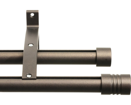 Bară dublă pentru perdea cu suport