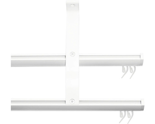 Bară dublă pentru perdele cu suport și glisiere