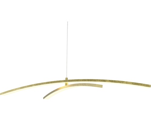 Lumină suspendată LED aurie cu design curbat