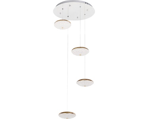 Lumină suspendată cu mai multe lămpi și abajururi rotunde