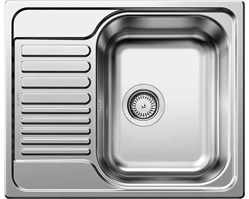Chiuvetă bucătărie inox 1 cuvă Blanco TIPO 45 S Mini 60,5x50 cm cu picurător reversibilă Chiuvetă din oțel inoxidabil cu picurător