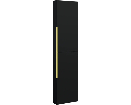 Dulap baie înalt suspendat 41,6x170 cm PAL negru mat Roca Elegant Plus Dulap suspendat negru cu mâner vertical