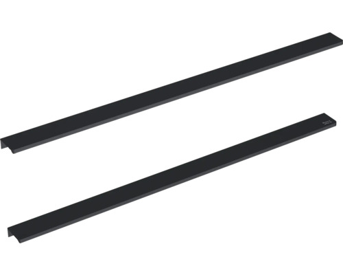 Mânere pentru mobilier baie Roca Elegance 80 cm, metal, negru, set 2 bucăți Două mânere de mobilier din aluminiu