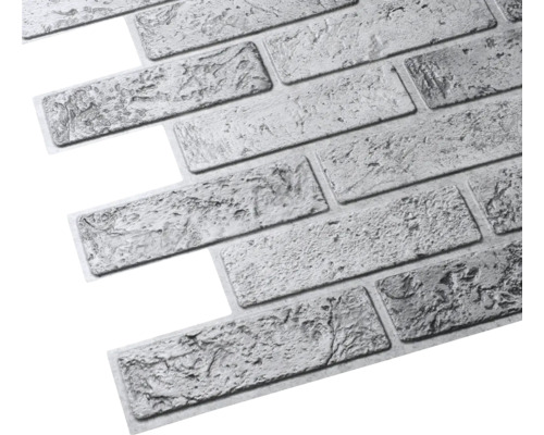 Panou decorativ PVC Gray Brick 96,2x49,9 cm Panouri de perete autoadezive cu aspect de piatră.