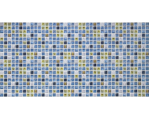 Panou decorativ PVC Mosaic Atlantis 95,5x48 cm Placă de mozaic cu model albastru și auriu