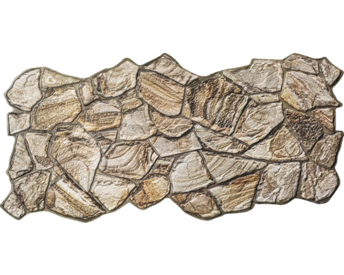 Panou decorativ PVC Sand Stone Brown 98x48 cm Zidărie compozită din piatră pentru decorarea pereților