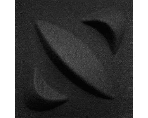 Panou decorativ pâslă 3D-Felt Orion negru 40x40 cm Placă decorativă cu forme abstracte