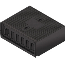 Capac de cămin din plastic cu model pătrat
