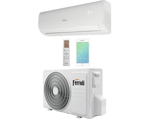 Aparat de aer condiționat Monosplit Ferroli Giada S WiFi Smart, 9000BTU, alb, fără kit de instalare Aparat de aer condiționat Monosplit Ferroli Giada S WiFi Smart, 9000BTU, alb, fără kit de instalare