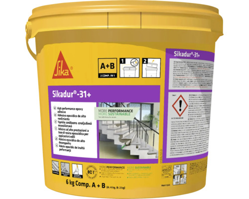 Mortar epoxidic Sika Sikadur 31+ bicomponent A(4kg)+B(2kg) 6 kg Găleată adeziv epoxidic Sikadur-31+