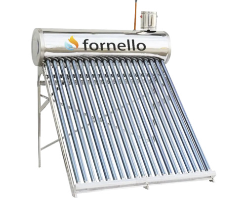 Panou solar nepresurizat pentru producere apă caldă Fornello, cu rezervor inox 150 l, 18 tuburi vidate