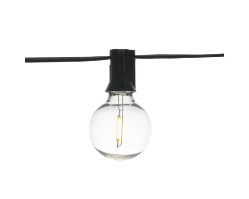 Șir de lumini cu becuri rotunde