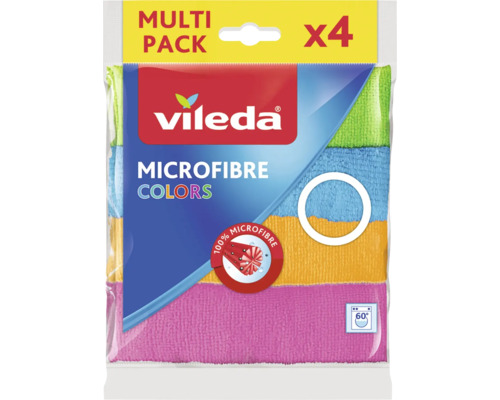 Lavetă universală microfibră Vileda 36x34 cm, pachet 4 bucăți Lavete din microfibră Vileda la pachet de patru