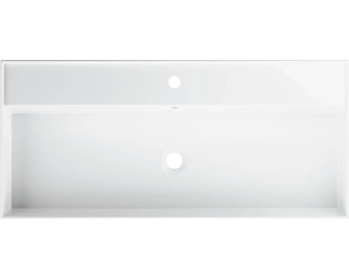 Dulap inferior de lavabo cu două sertare și decupaje pentru chiuvetă și sifon