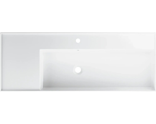 Chiuvetă din ceramică sanitară cu orificiu pentru robinet și preaplin